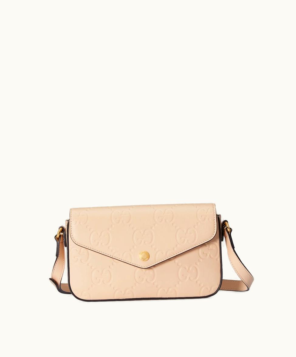Gucci Gucci GG Super Mini Shoulder Bag Light Beige Leather
