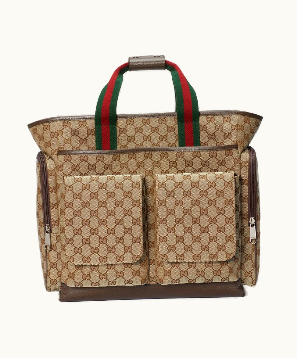 Gucci Gucci Original GG Diaper Bag Beige And Ebony GG Canvas