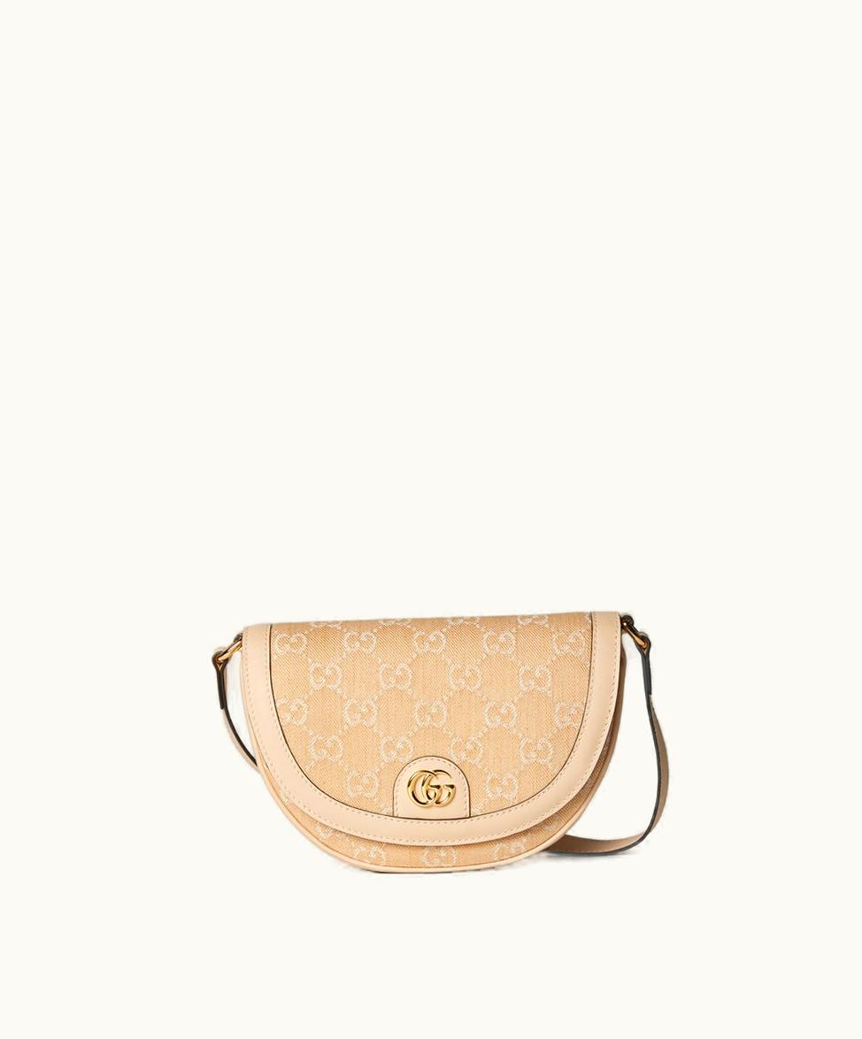 Gucci Gucci Ophidia GG Mini Shoulder Bag Light Beige Denim