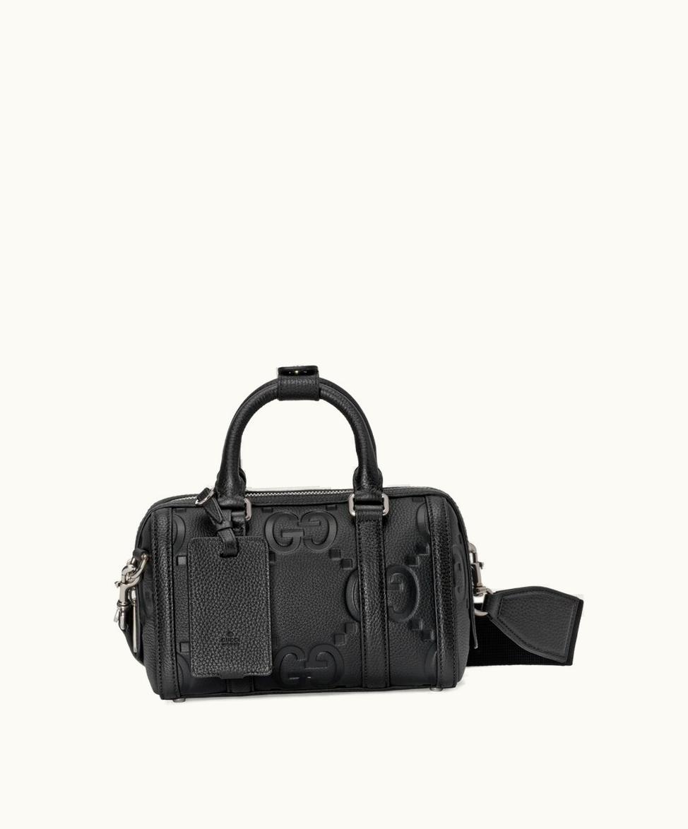 Gucci Gucci Jumbo GG Mini Duffle Bag Black Leather