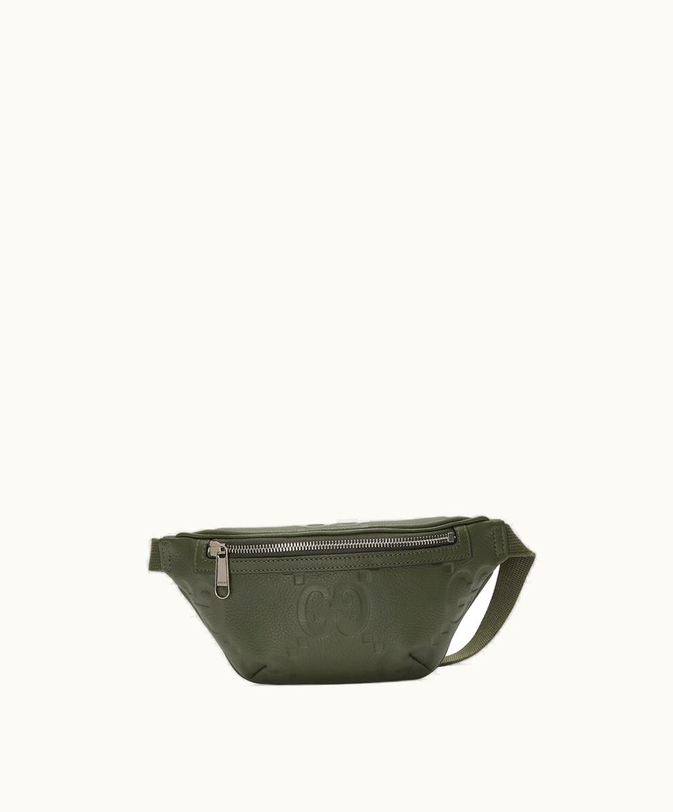 Gucci Gucci Jumbo GG Small Belt Bag Dark Green Leather