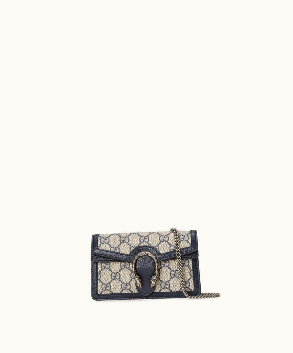 Gucci Gucci Dionysus GG Super Mini Bag Beige And Blue Supreme