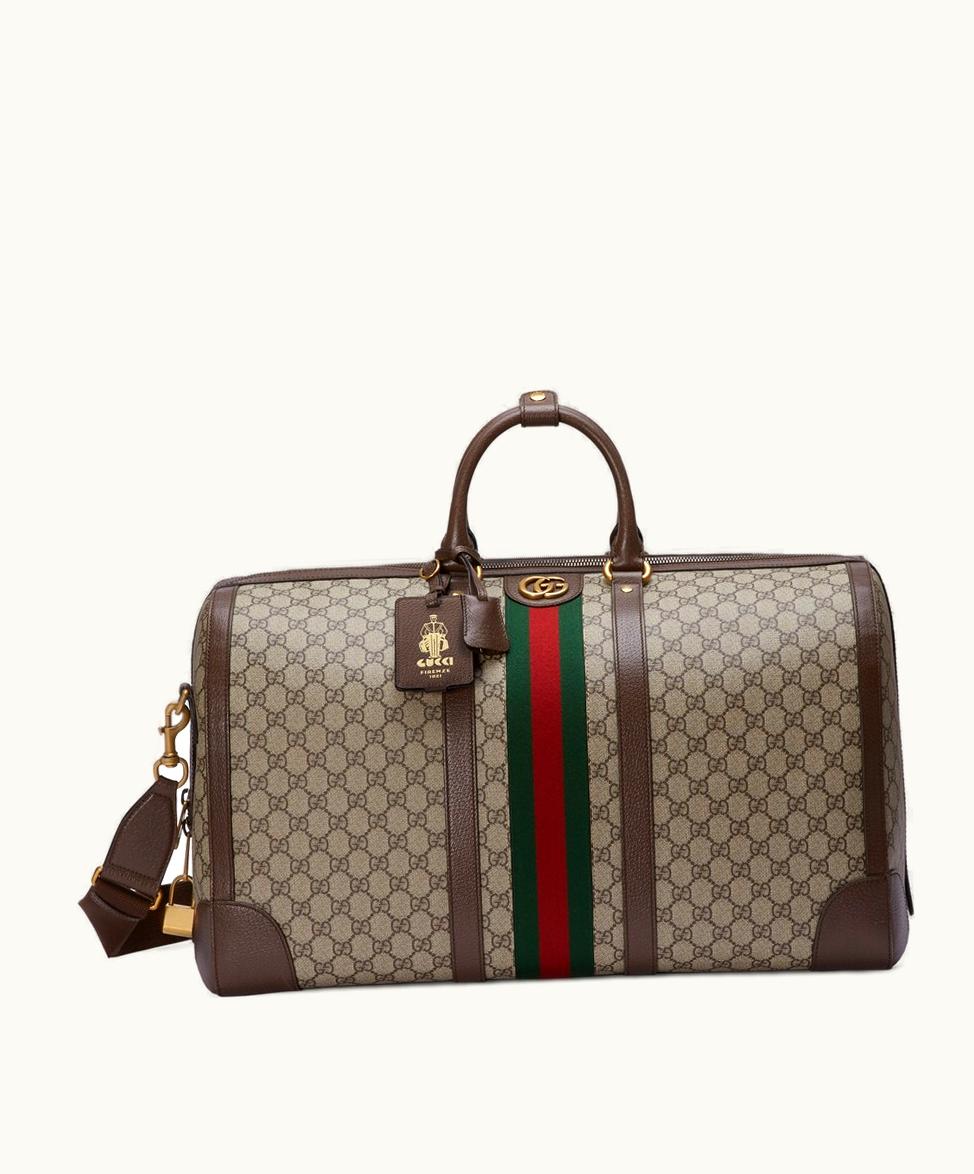 Gucci Gucci Savoy Large Duffle Bag Beige And Ebony Supreme