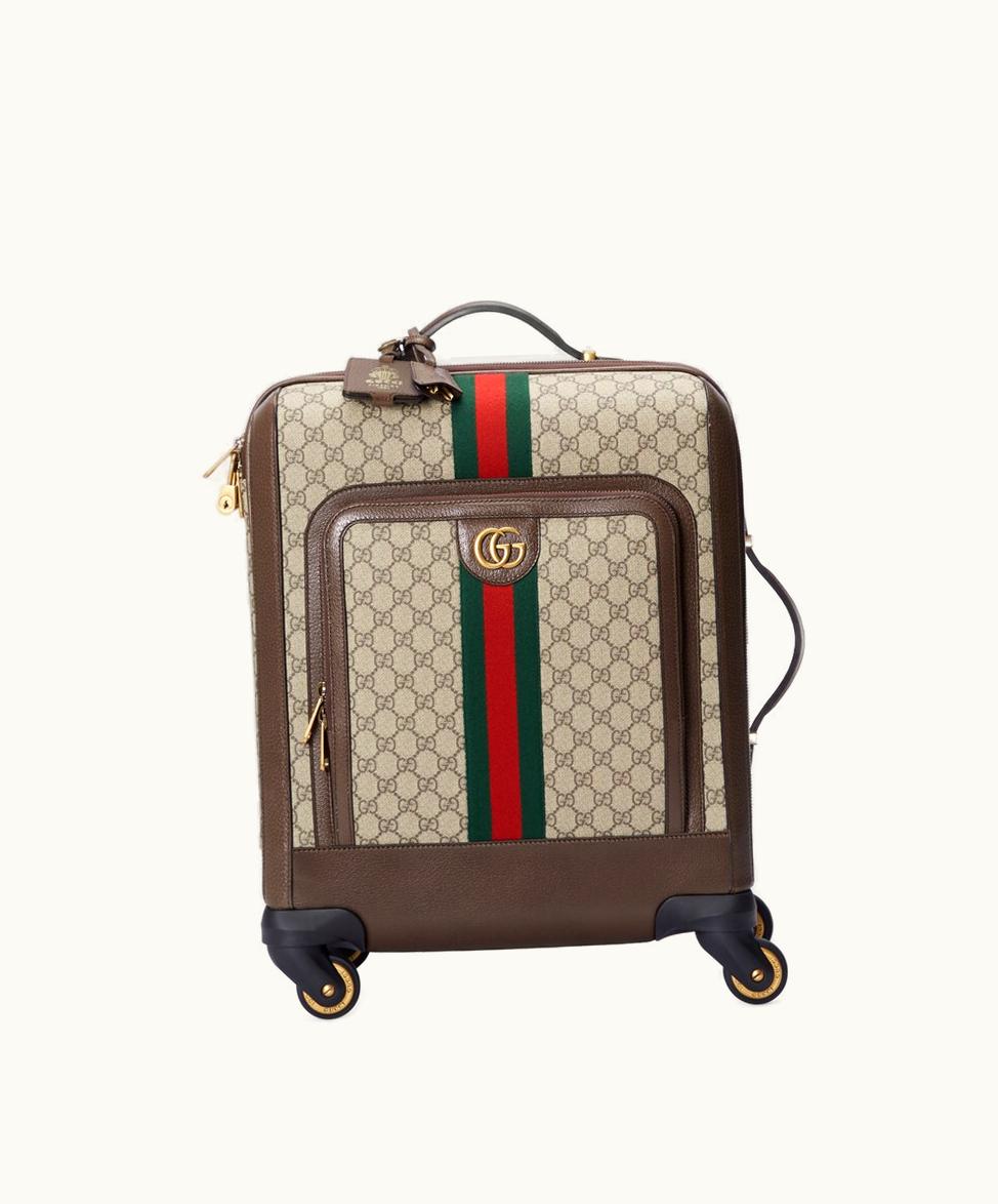 Gucci Gucci Savoy Small Cabin Trolley Beige And Ebony Supreme