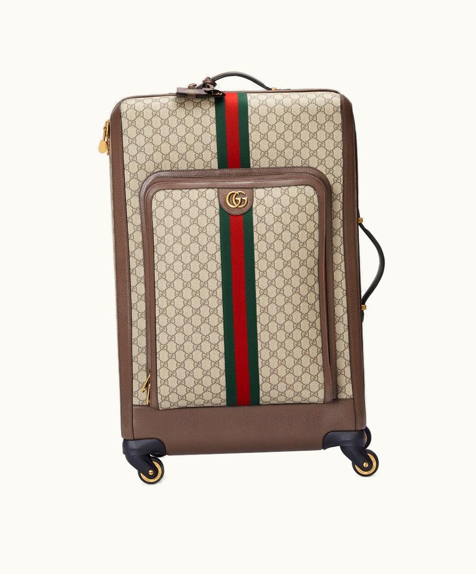 Gucci Gucci Savoy Large Trolley Beige And Ebony Supreme