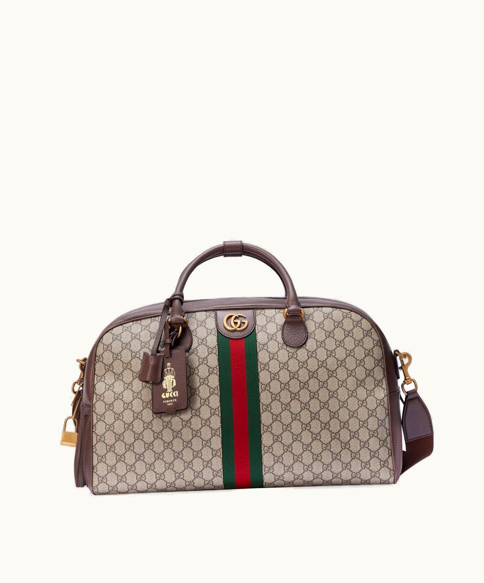 Gucci Gucci Savoy Large Bowling Bag Beige And Ebony Supreme