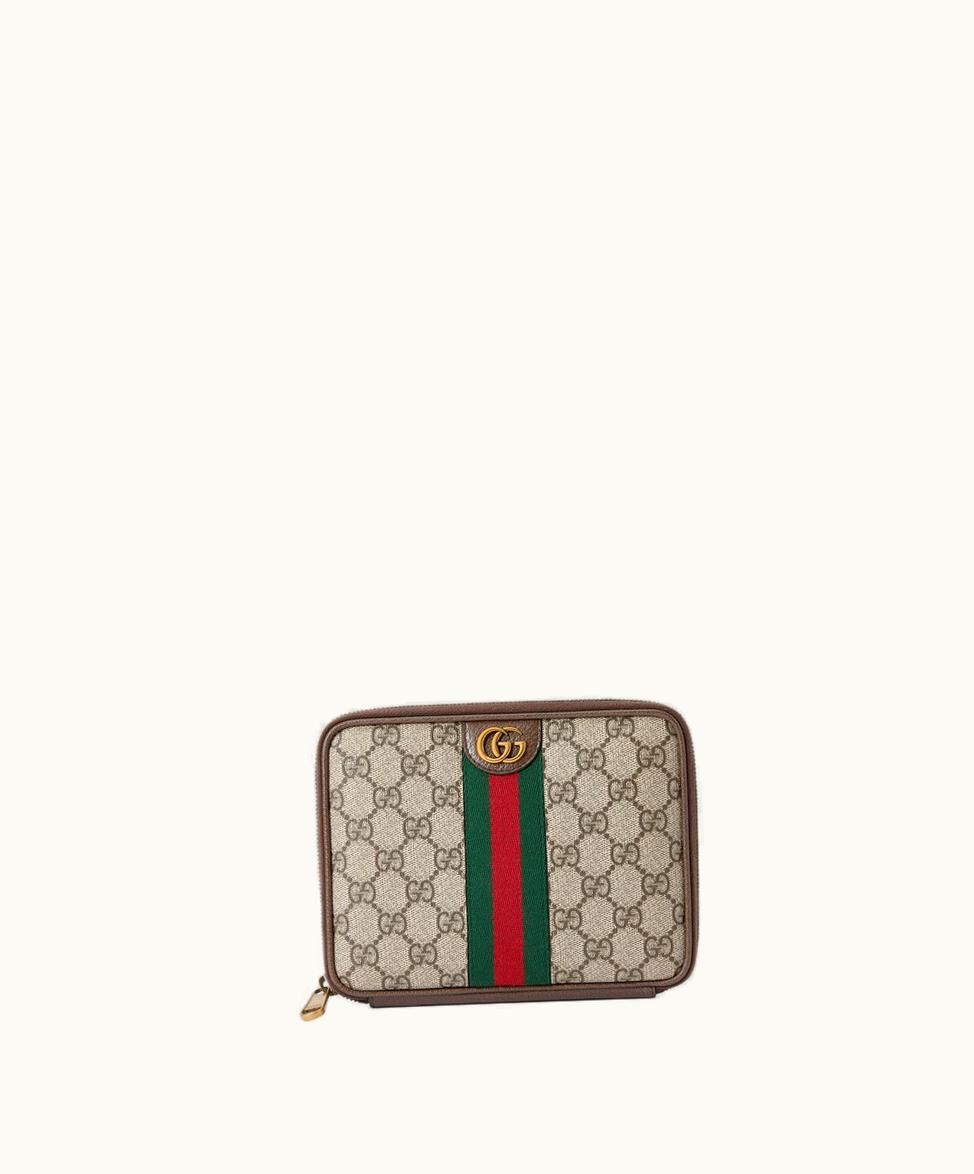 Gucci Gucci Savoy Cable Case Beige And Ebony Supreme