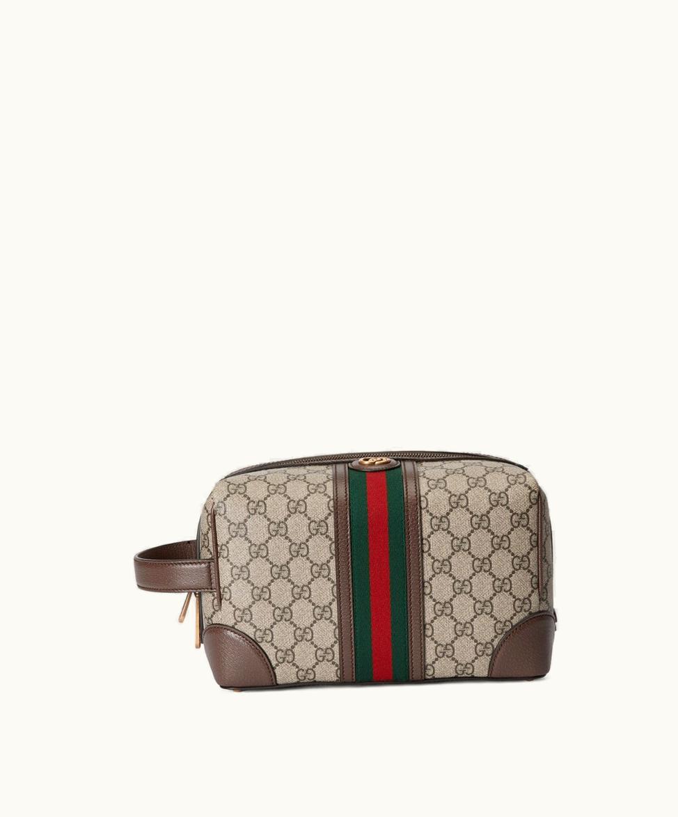 Gucci Gucci Savoy Toiletry Case Beige And Ebony Supreme