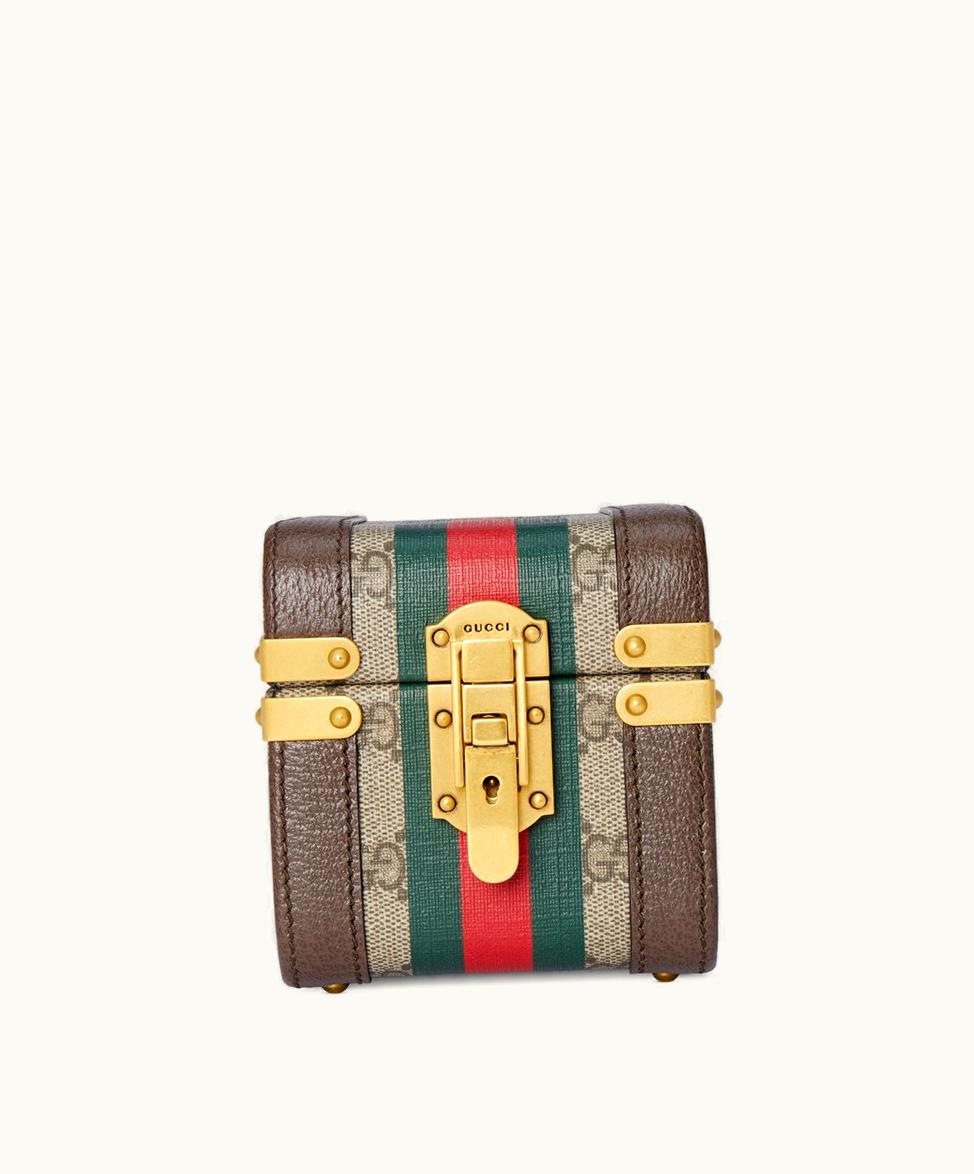 Gucci Gucci Savoy Small Beauty Case Beige And Ebony Supreme