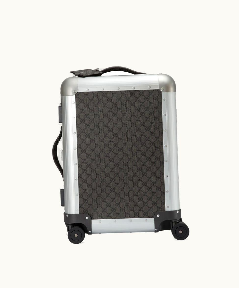 Gucci Gucci Porter Cabin Plus Trolley Grey GG Supreme Canvas