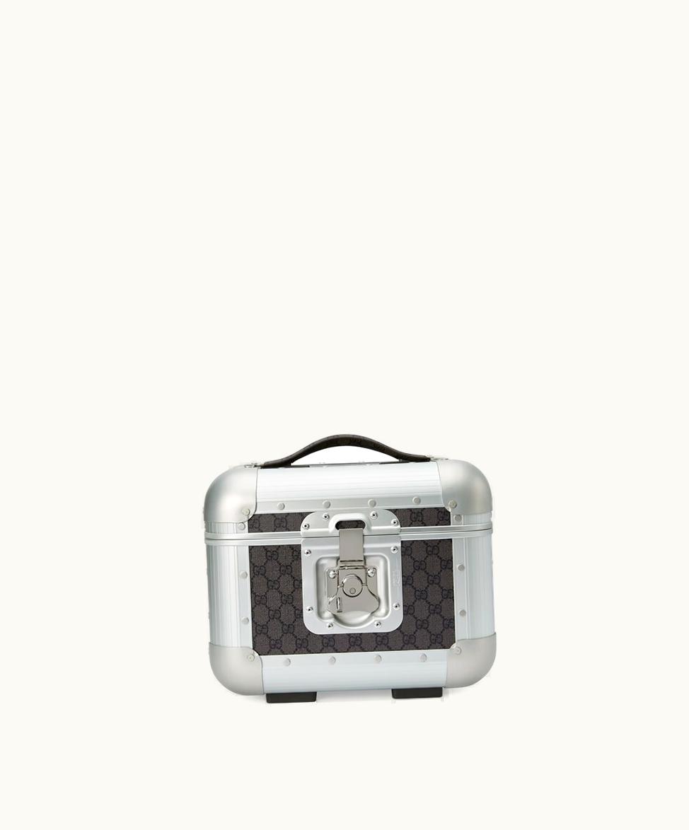Gucci Gucci Porter Beauty Case Grey And Black Supreme