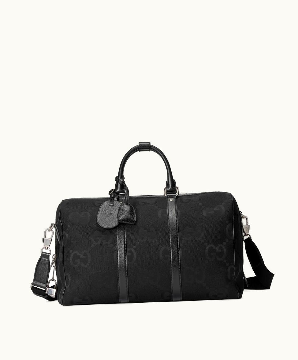 Gucci Gucci Jumbo GG Small Duffle Bag Black Canvas