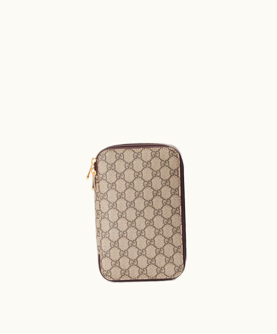 Gucci Gucci GG Mini Packing Cube Beige And Ebony Supreme