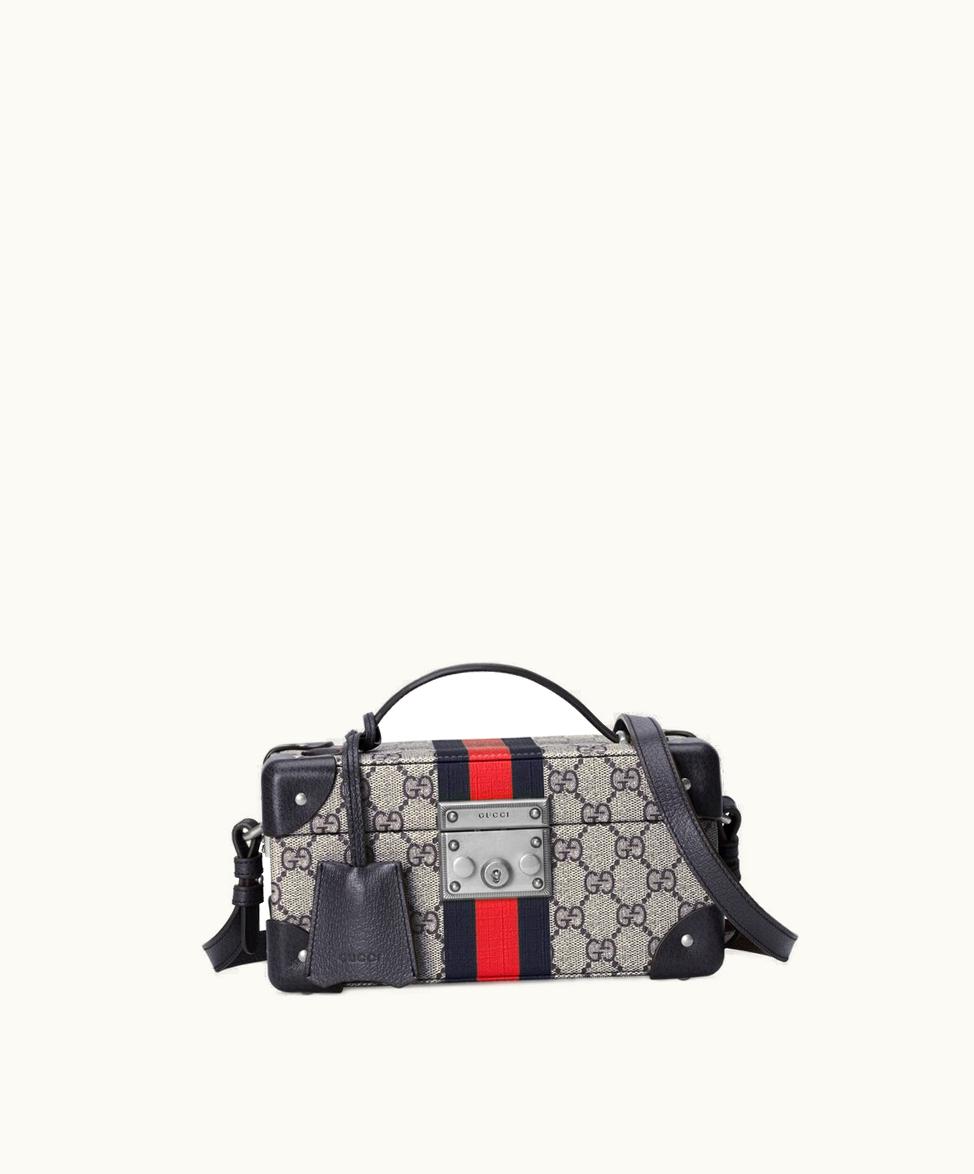 Gucci Gucci Savoy Watch Case Beige And Blue Supreme