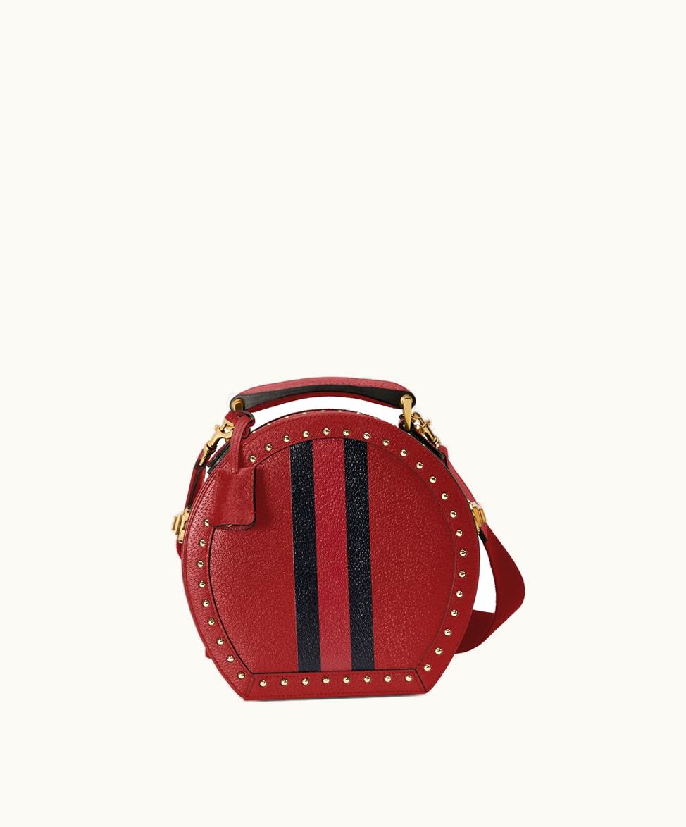 Gucci Gucci Savoy Mini Hat Box Red Leather