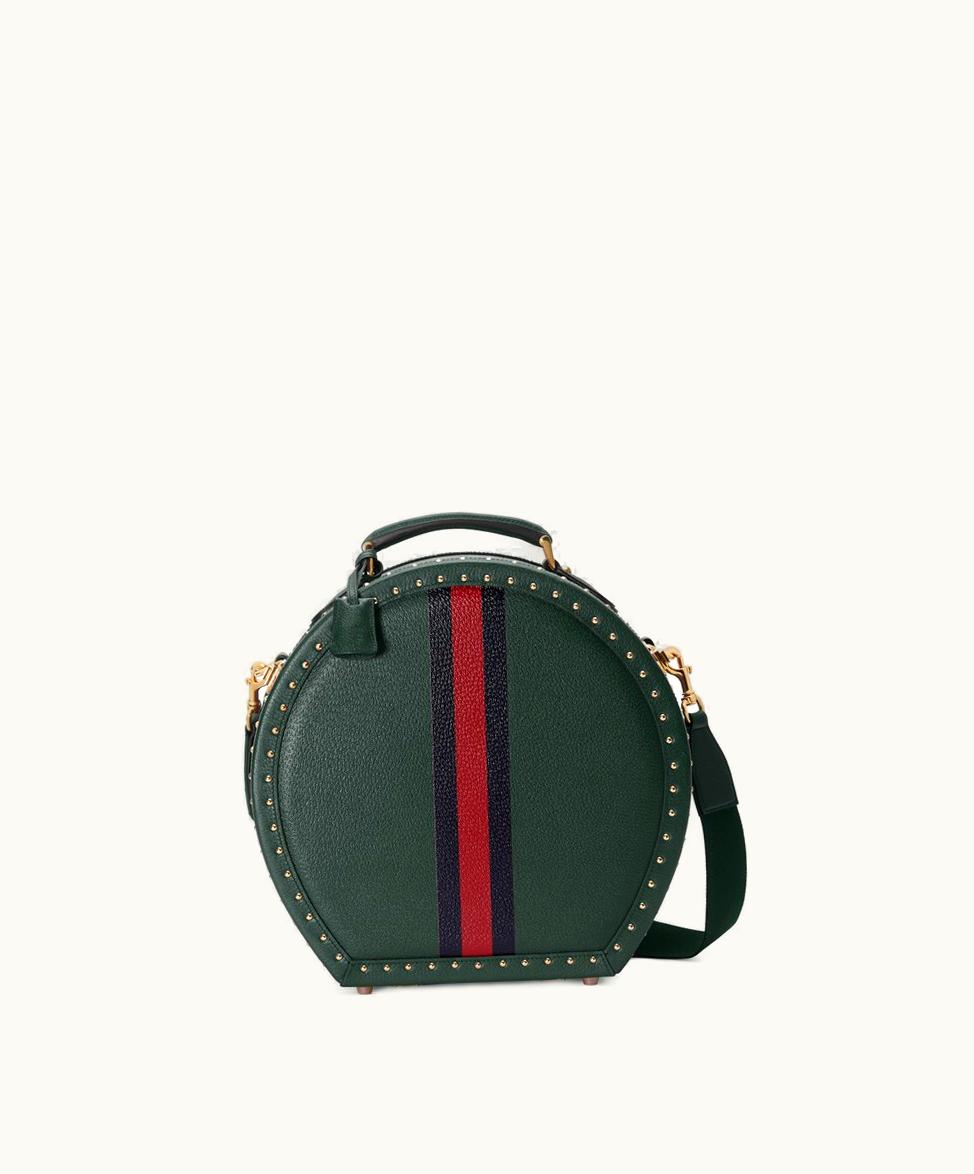 Gucci Gucci Savoy Small Hat Box Green Leather
