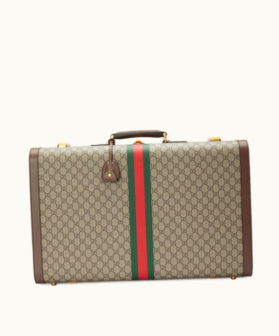 Gucci Gucci Savoy Large Suitcase Beige And Ebony Supreme_x000d_