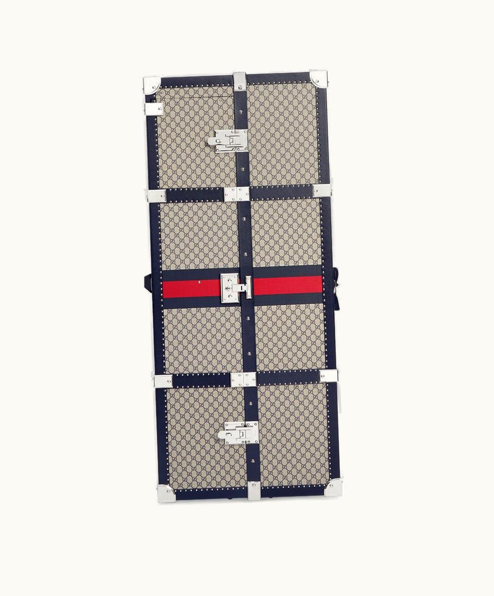 Gucci Gucci Savoy Trunk Beige And Blue Supreme
