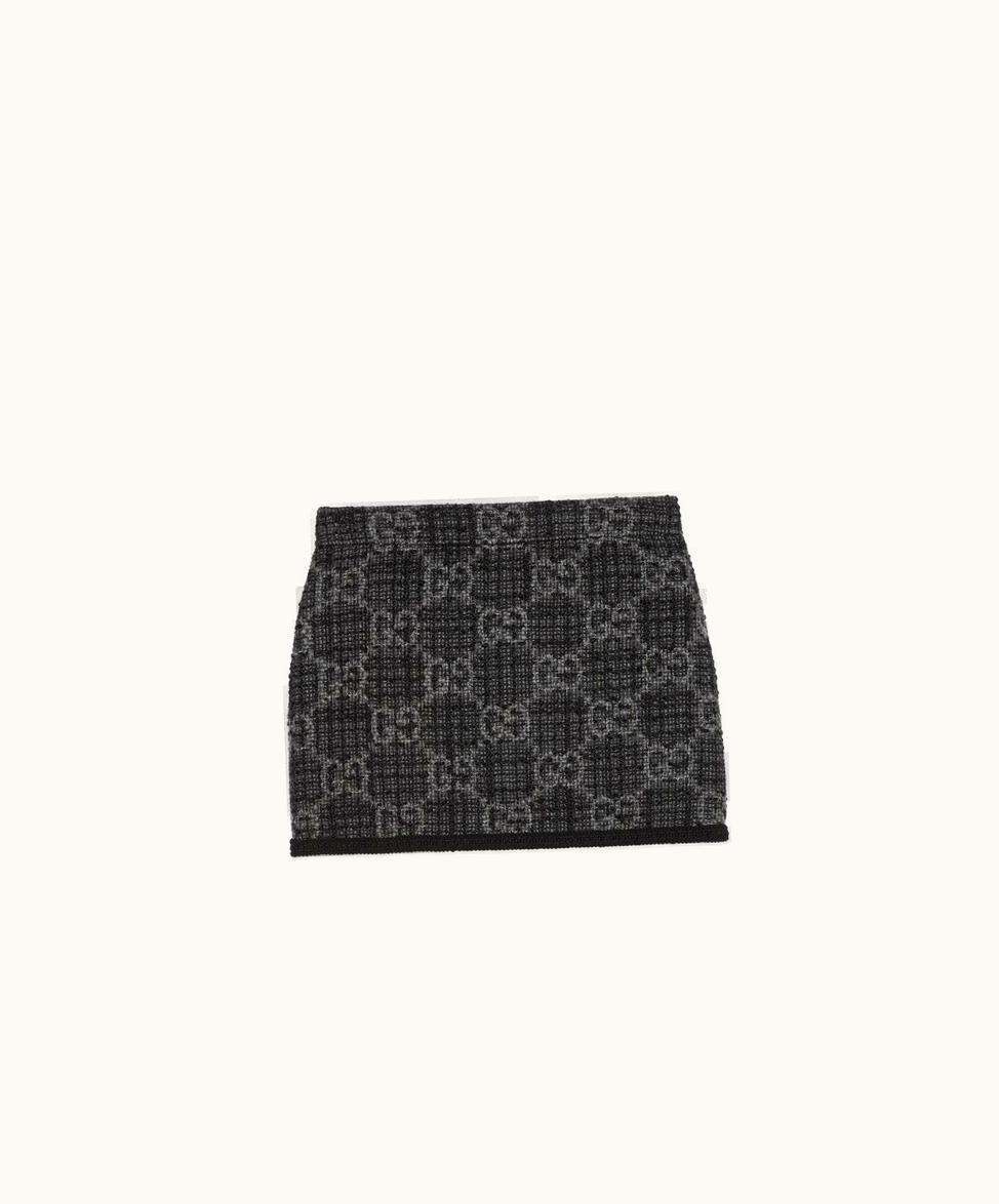 Gucci Gucci GG Tweed Skirt Dark Grey And Grey