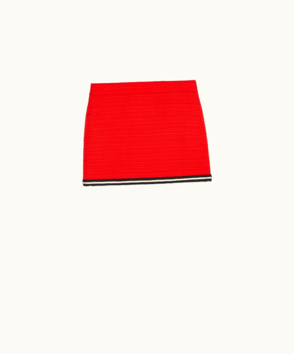 Gucci Gucci Wool Skirt With Braided Trim Bright Red