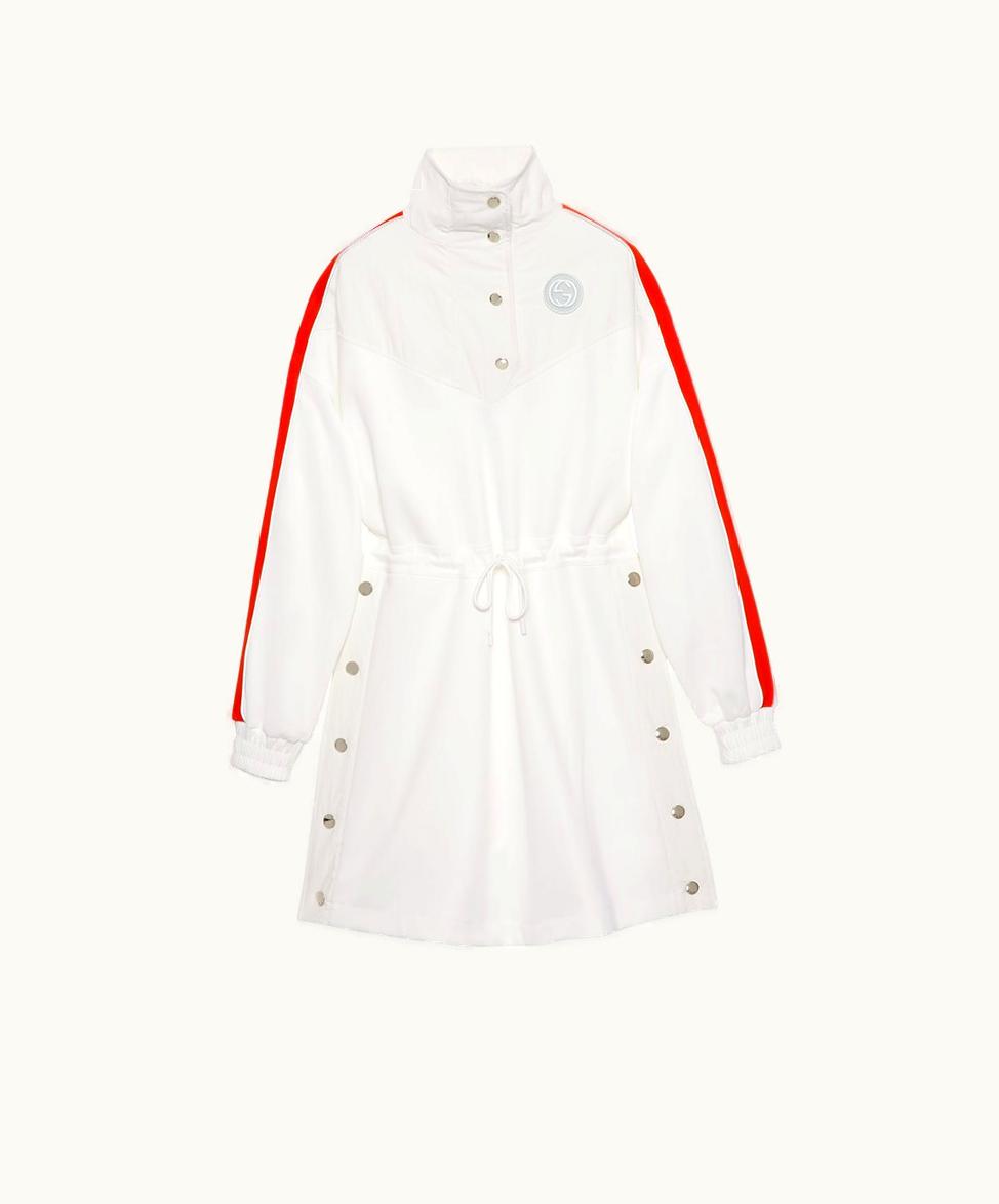 Gucci Gucci Technical Jersey Dress With Web Off White