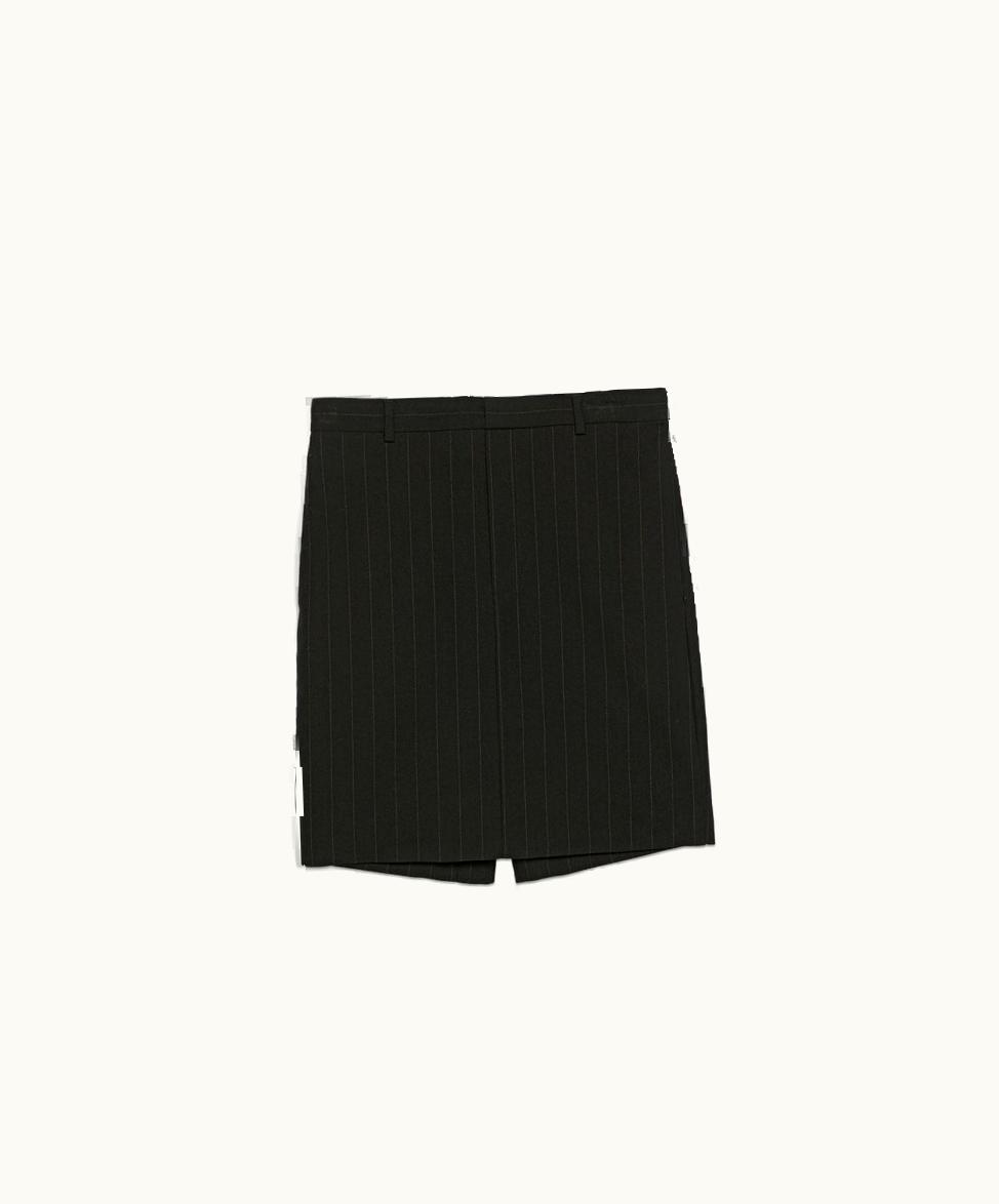 Gucci Pinstripe Wool Shorts Black And Beige