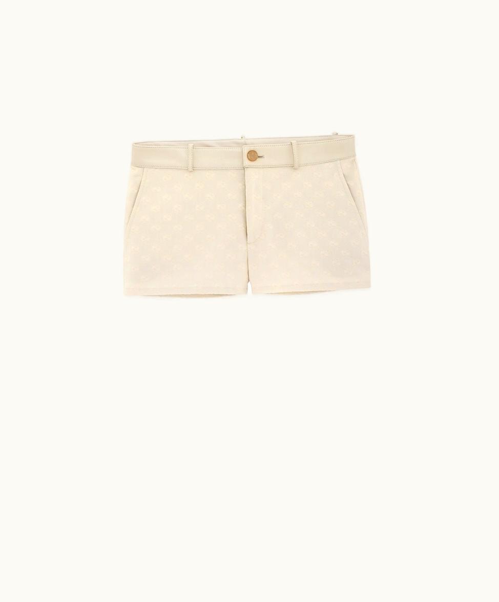 Gucci GG Canvas Shorts Ivory And Beige