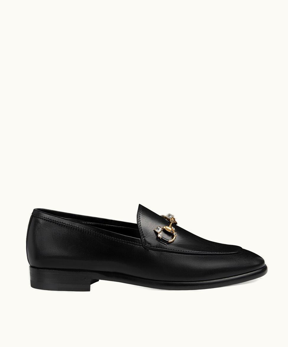 Gucci Women's Gucci Jordaan Loafer Black Leather