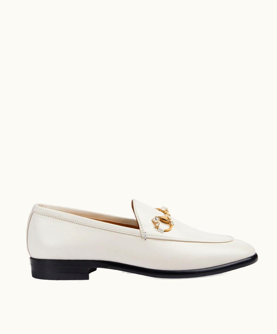 Gucci Women's Gucci Jordaan Loafer Off White Leather
