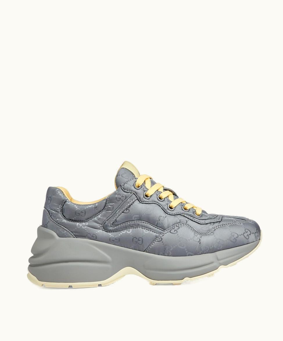Gucci Gucci Women's GG Rhyton Trainer Grey GG Nylon Jacquard