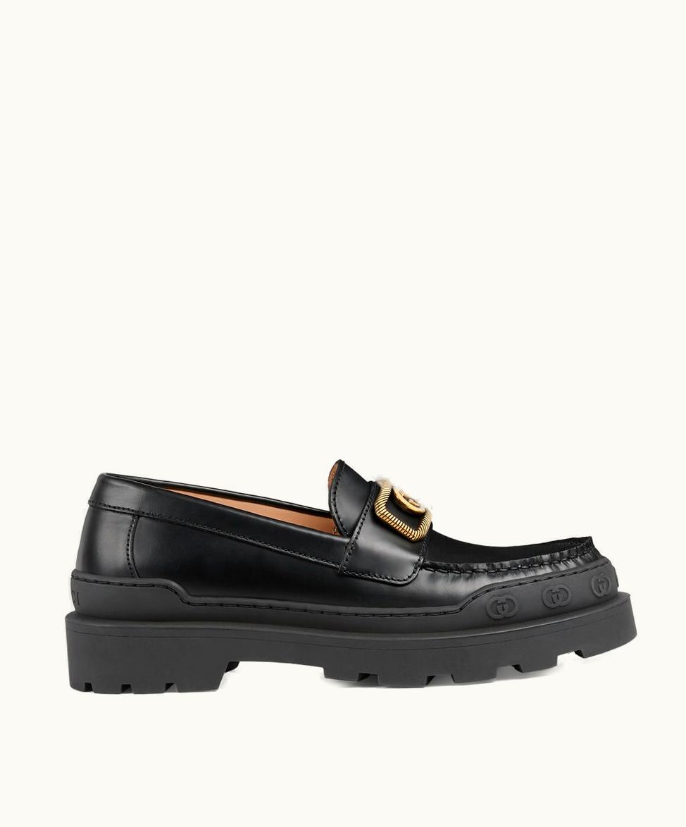 Gucci Gucci Women's Loafer With Interlocking G Black Leather