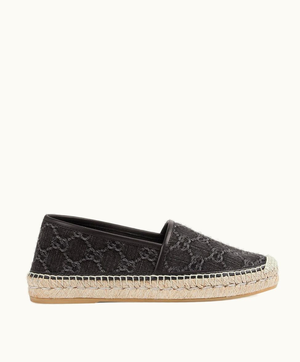 Gucci Gucci Women's GG Espadrille Black And Grey Denim