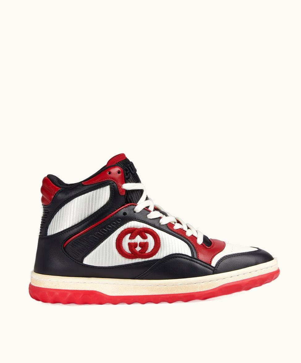 Gucci Gucci Women's Mac80 High Top Trainer Black Leather