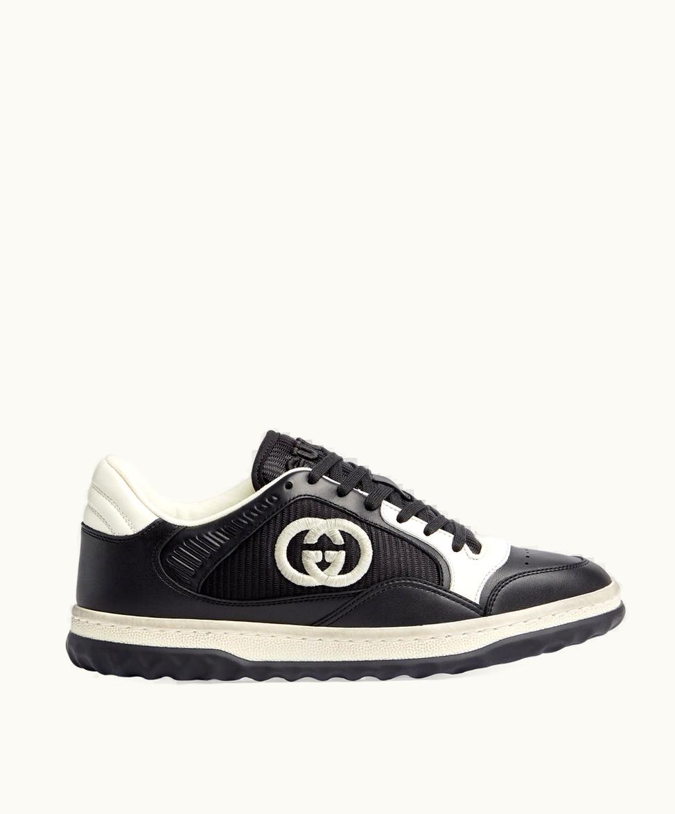 Gucci Gucci Women's Mac80 Trainer Black And White Leather