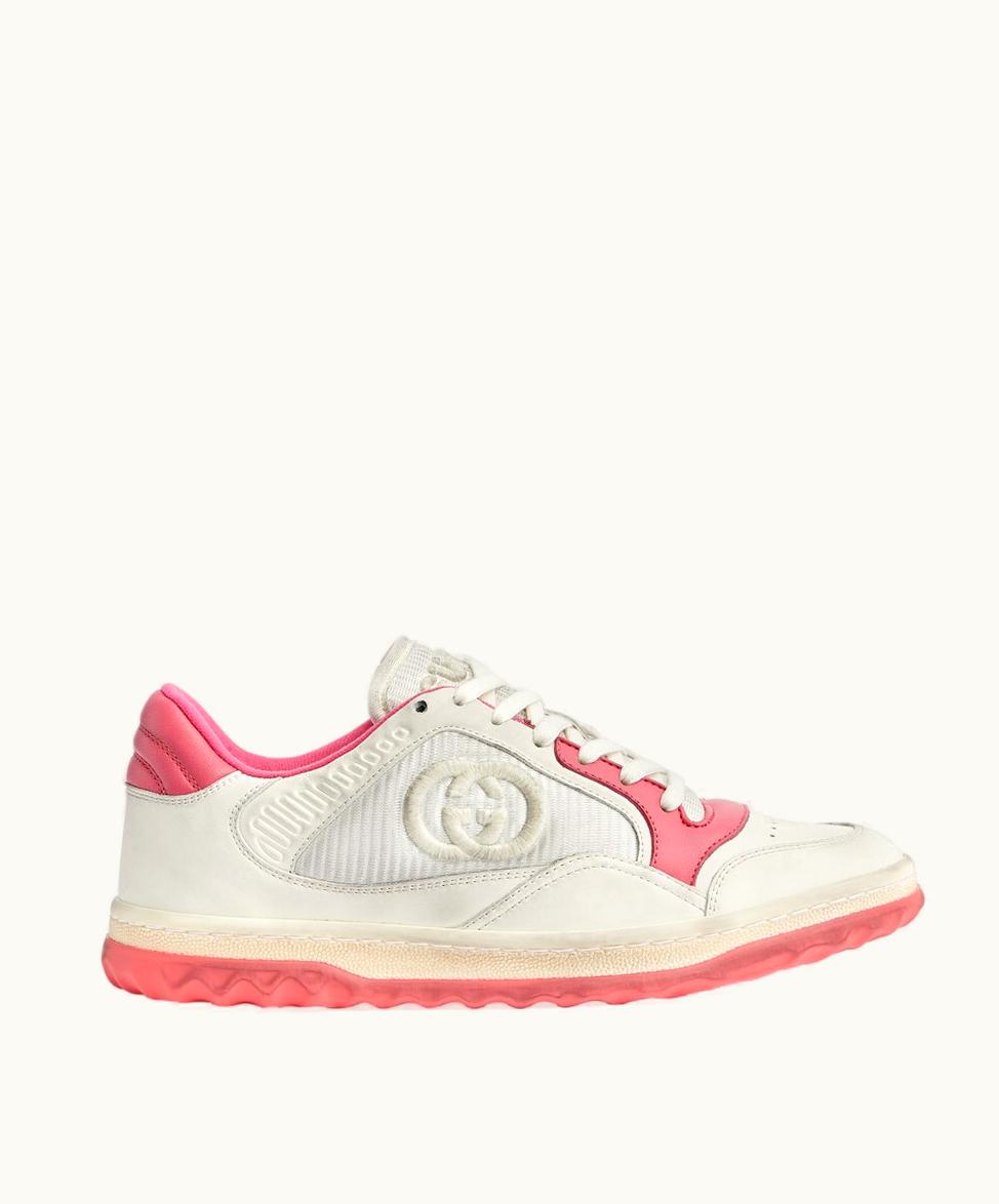 Gucci Gucci Women's Mac80 Trainers Off White And Pink Leather