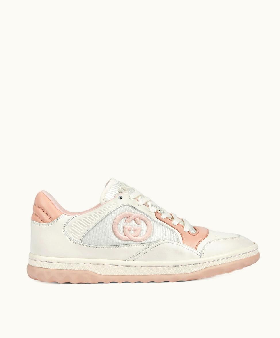 Gucci Gucci Women's Mac80 Trainer Off White And Pink Leather