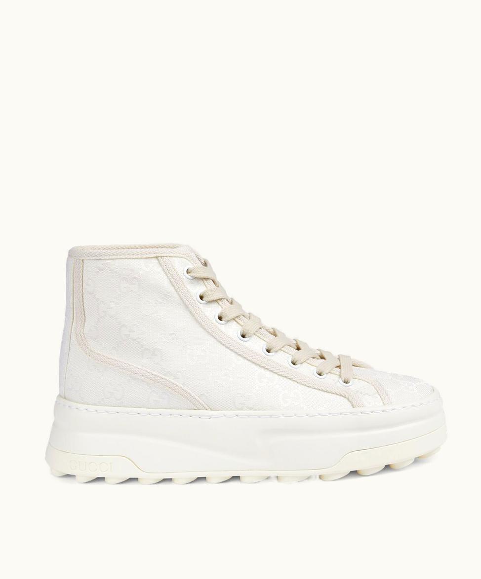 Gucci Gucci Women's GG High Top Trainer White Original GG Canvas
