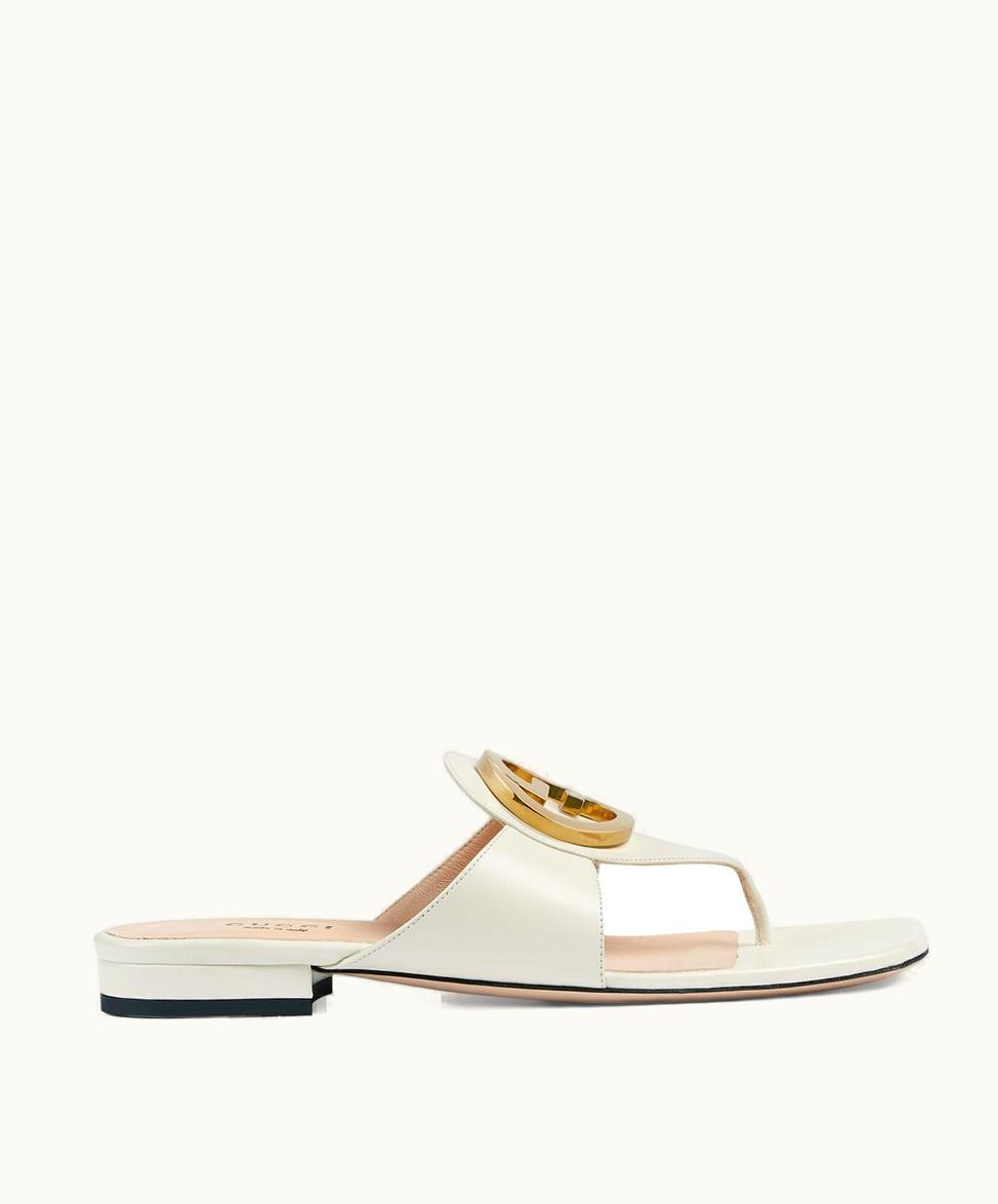 Gucci Women's Gucci Blondie Thong Sandal White Leather
