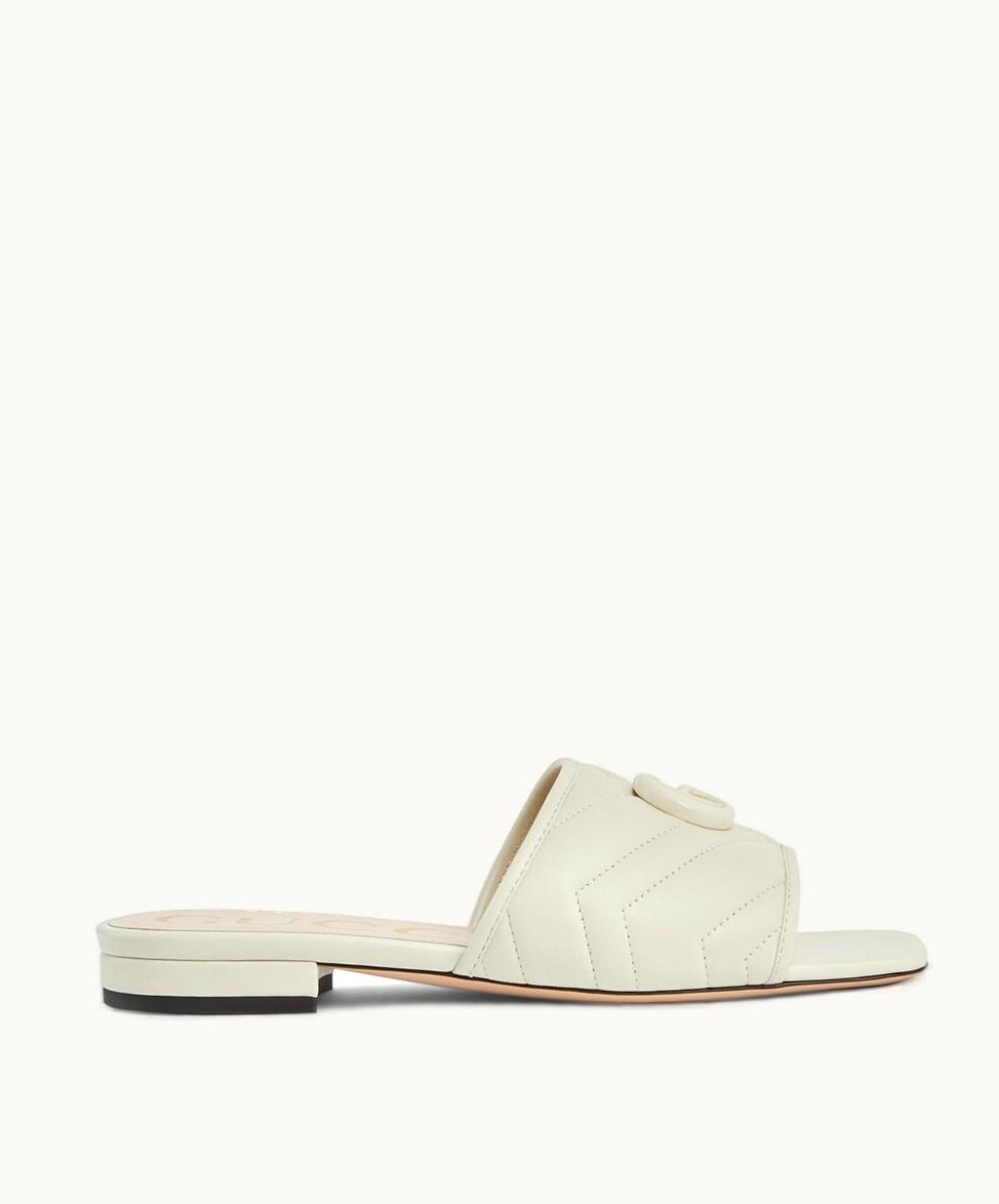 Gucci Gucci Women's Slide With Double G White Leather