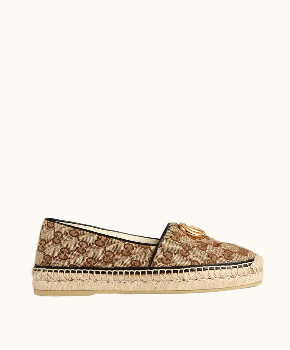 Gucci Gucci Women's GG Matelassé Canvas Espadrille Original GG Canvas / Black