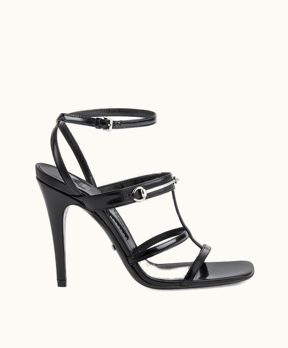 Gucci Gucci Women's Slim Horsebit Sandal Black Leather