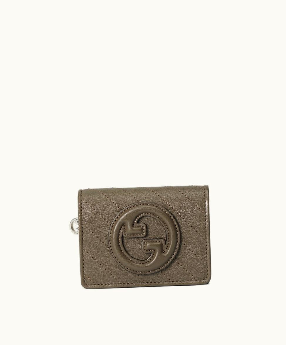 Gucci Gucci Blondie Card Case Wallet Brown Leather