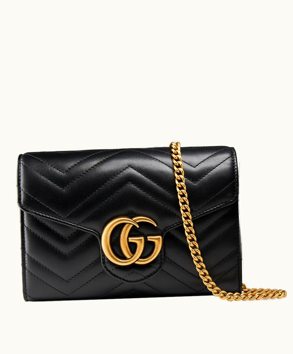Gucci Gucci GG Marmont Matelassé Mini Bag Black Leather 474575DTD1T1000