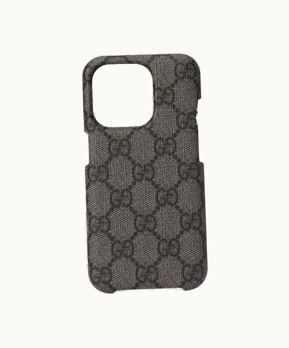 Gucci Gucci Ophidia GG Iphone 15 Pro Case Grey And Black Supreme