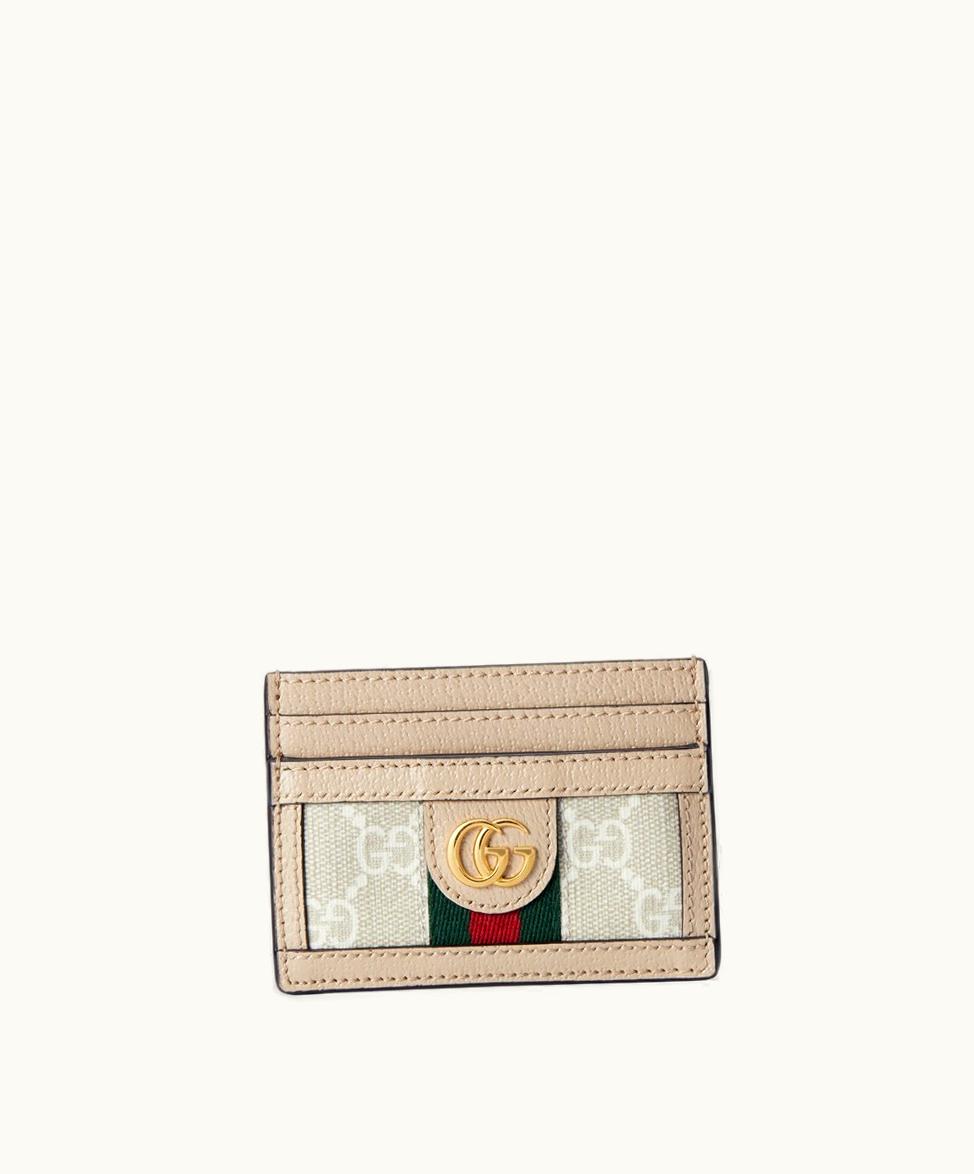 Gucci Gucci Ophidia GG Card Case Beige And White Supreme