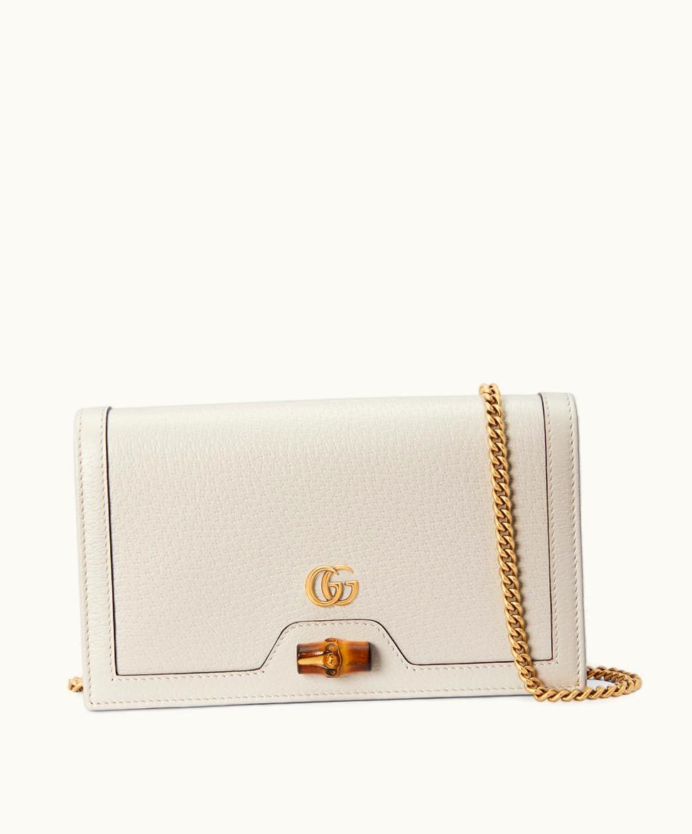Gucci Gucci Diana Mini Bag With Bamboo White Leather
