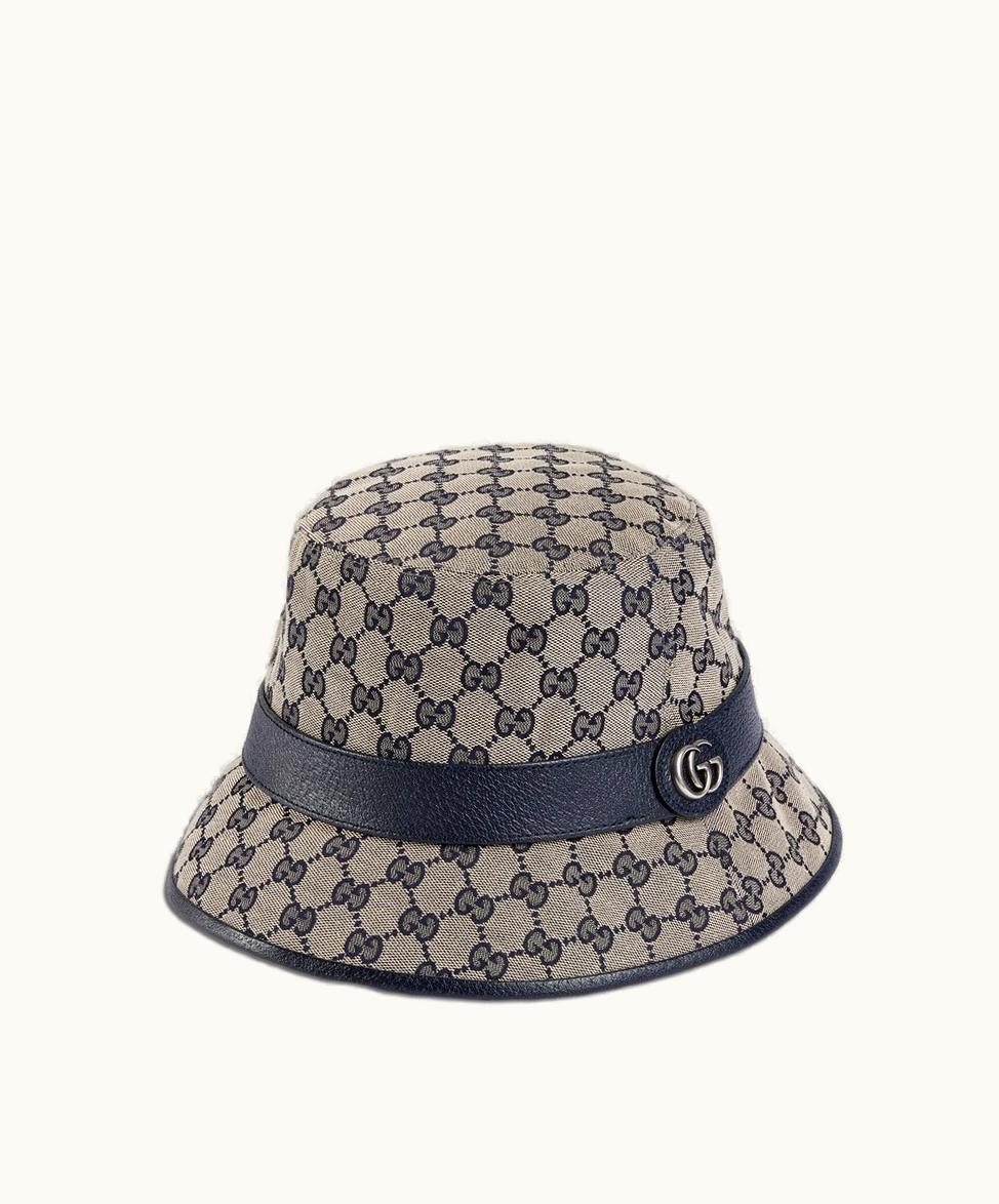 Gucci Gucci GG Canvas Bucket Hat Beige And Blue Supreme