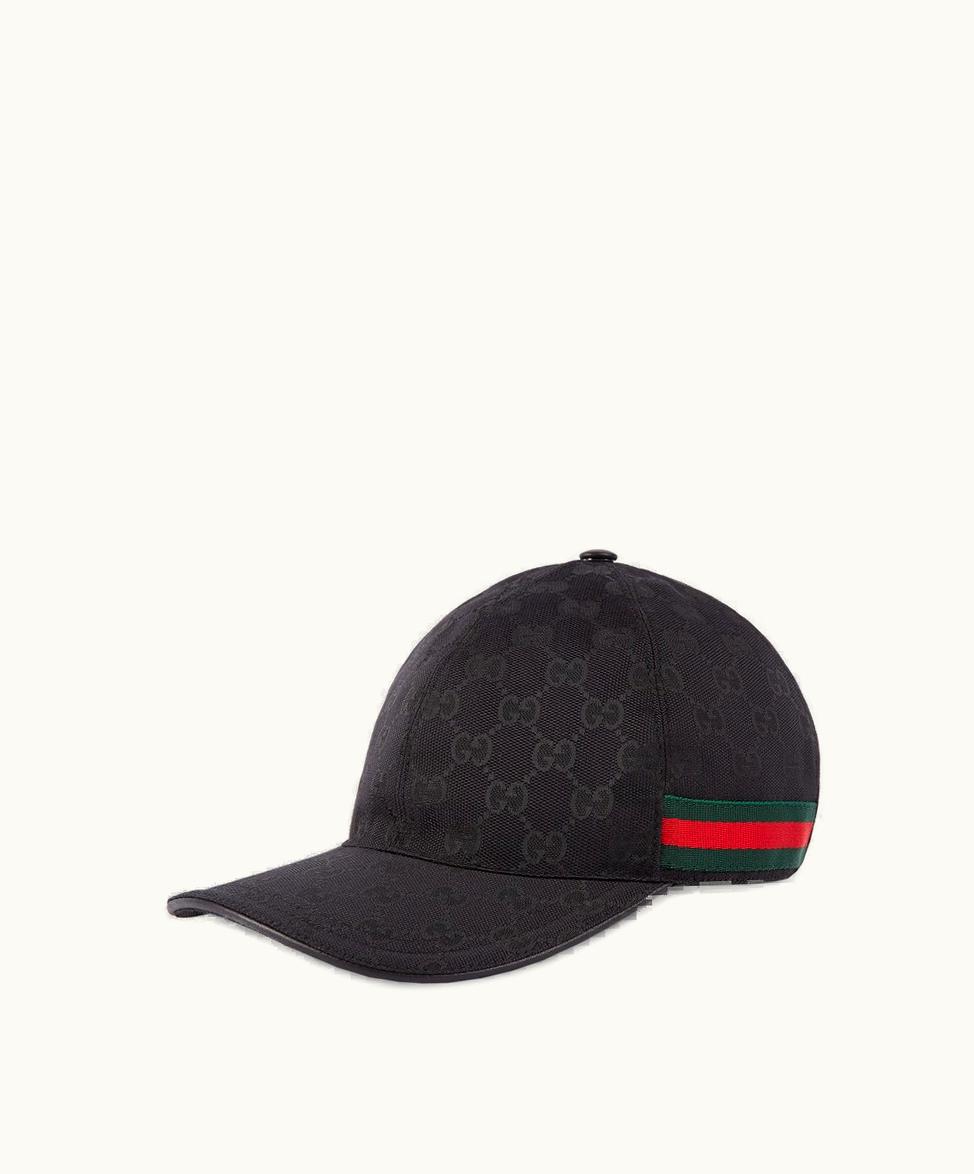 Gucci Gucci Original GG Canvas Baseball Hat With Web Black