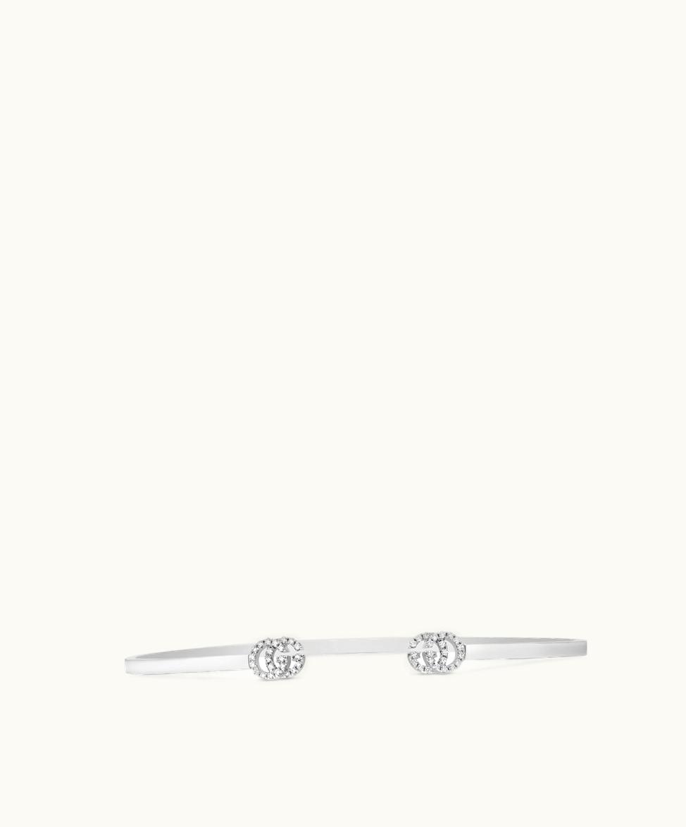 Gucci Gucci GG Running 18k Cuff With Diamonds White Gold