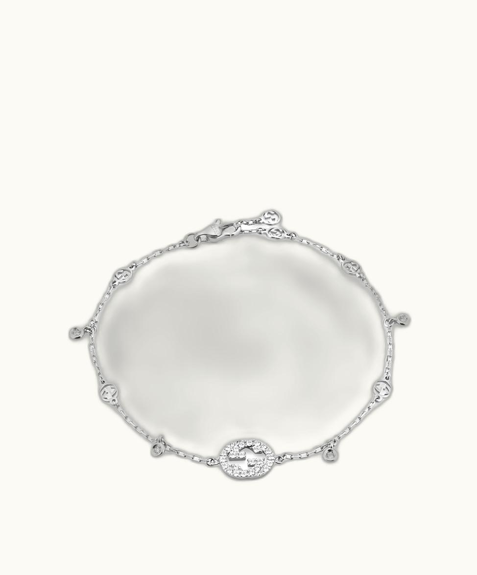 Gucci Gucci Interlocking G Diamond Bracelet 18k White Gold
